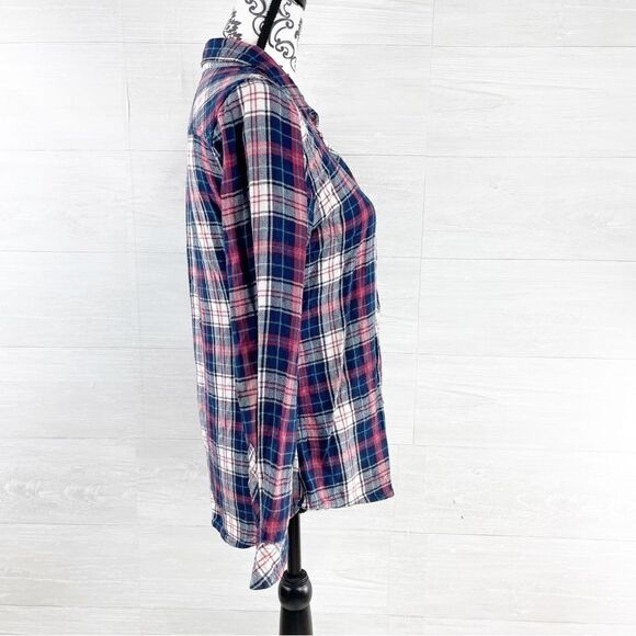 Rails Red Blue Maddox Plaid Flannel Button Down Top - Picture 7 of 11